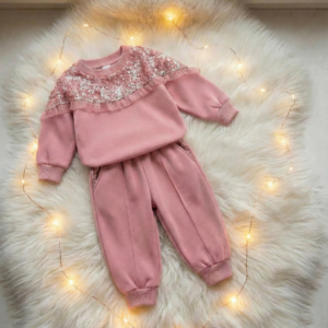 سوت بناتي ميلتون شتوي بترتر مستورد - دفا وشياكة للأميرات